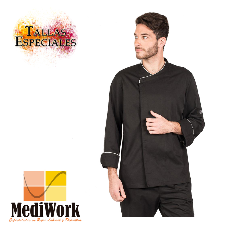 Chaqueta cocina ICARO hombre negra 933000N 02