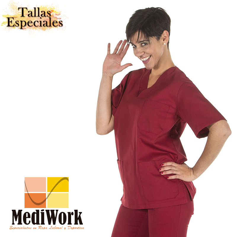 Blusa sanitario unisex pico sarga colores 603000 02 