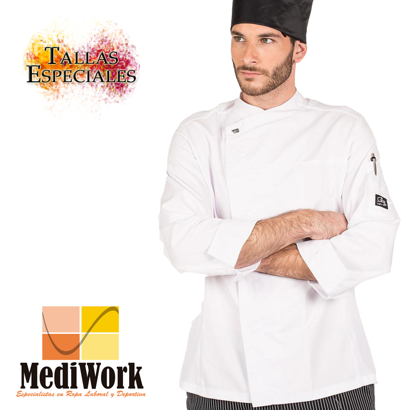 Chaqueta cocina CIRCE hombre blanca 934500 02