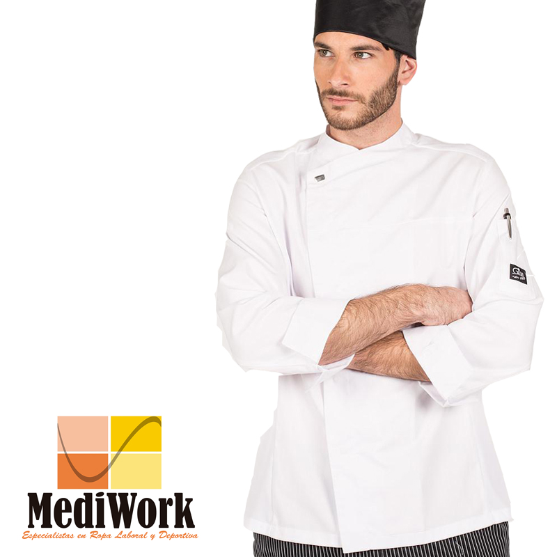 Chaqueta cocina CIRCE hombre blanca tallaje especial 934500E 02