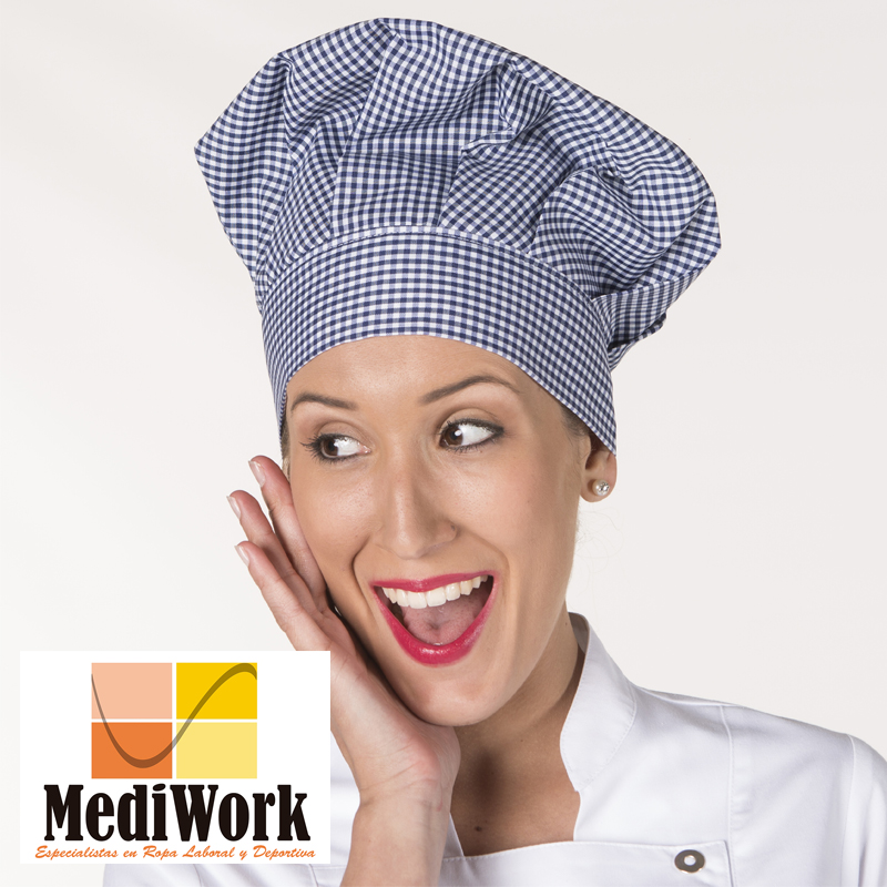 Gorro gran chef vichy con velcro 447V00 02
