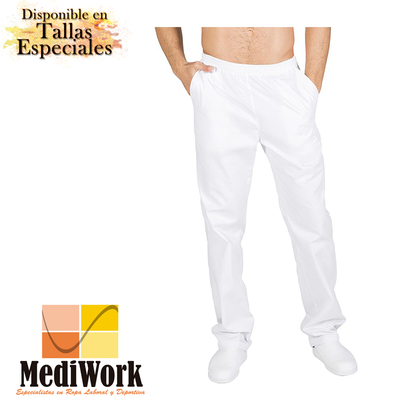 Pantalón sanitario unisex sarga blanca 772G00 02