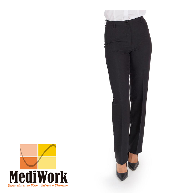 Pantalón mujer sin bolsillos negro tallaje especial 203200E 02