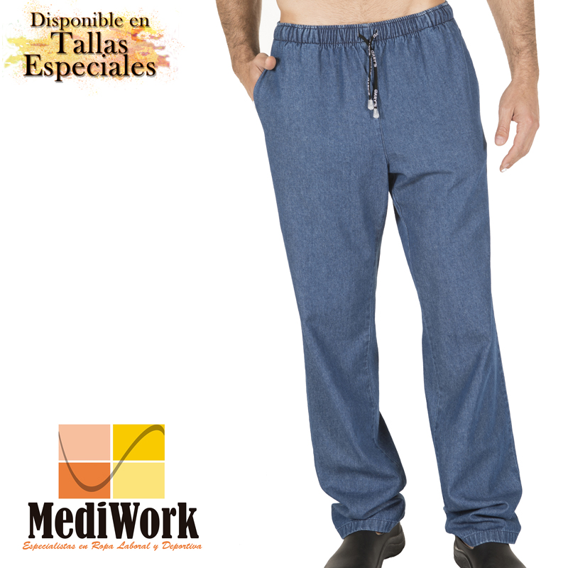 Pantalón goma+cordón exterior tejano lavado 701500 02