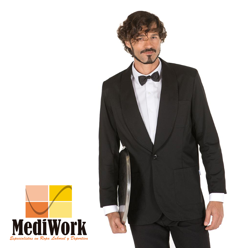 Chaquetilla smoking 1 boton negra 961000E 02