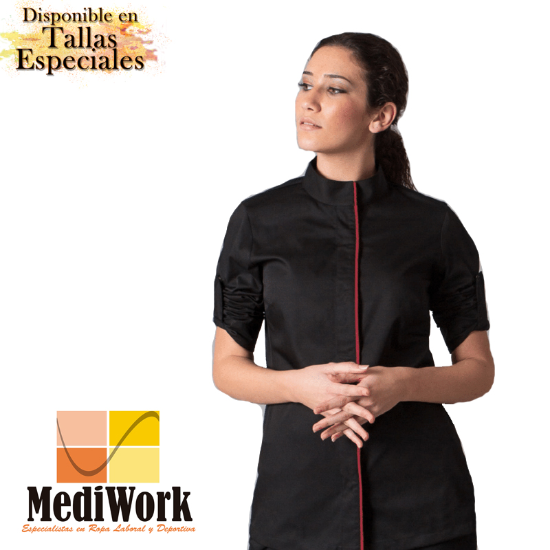 Chaqueta cocina negra mujer Medina 948700N 02
