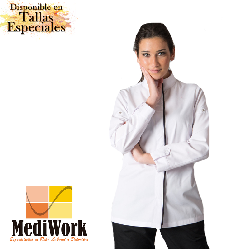 Chaqueta cocina blanca mujer Medina 948700B 02