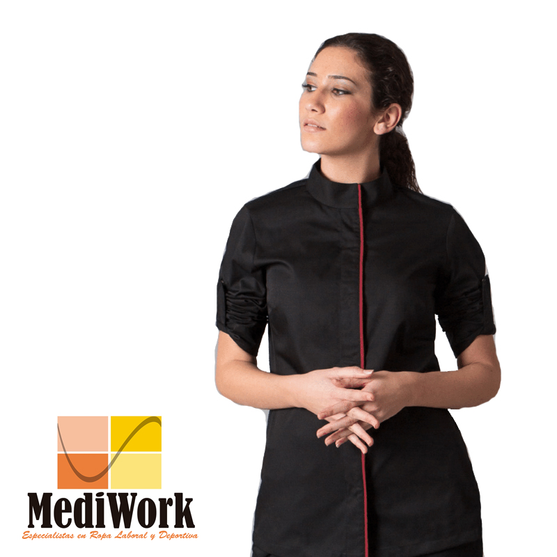 Chaqueta cocina negra mujer Medina 948700NE 02