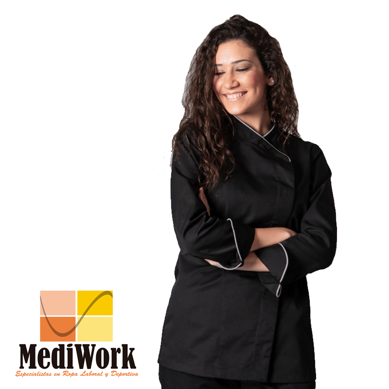 Chaqueta cocina negra mujer Dana 948400NE 02