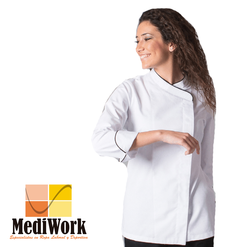Chaqueta cocina blanca mujer Dana 948400BE 02