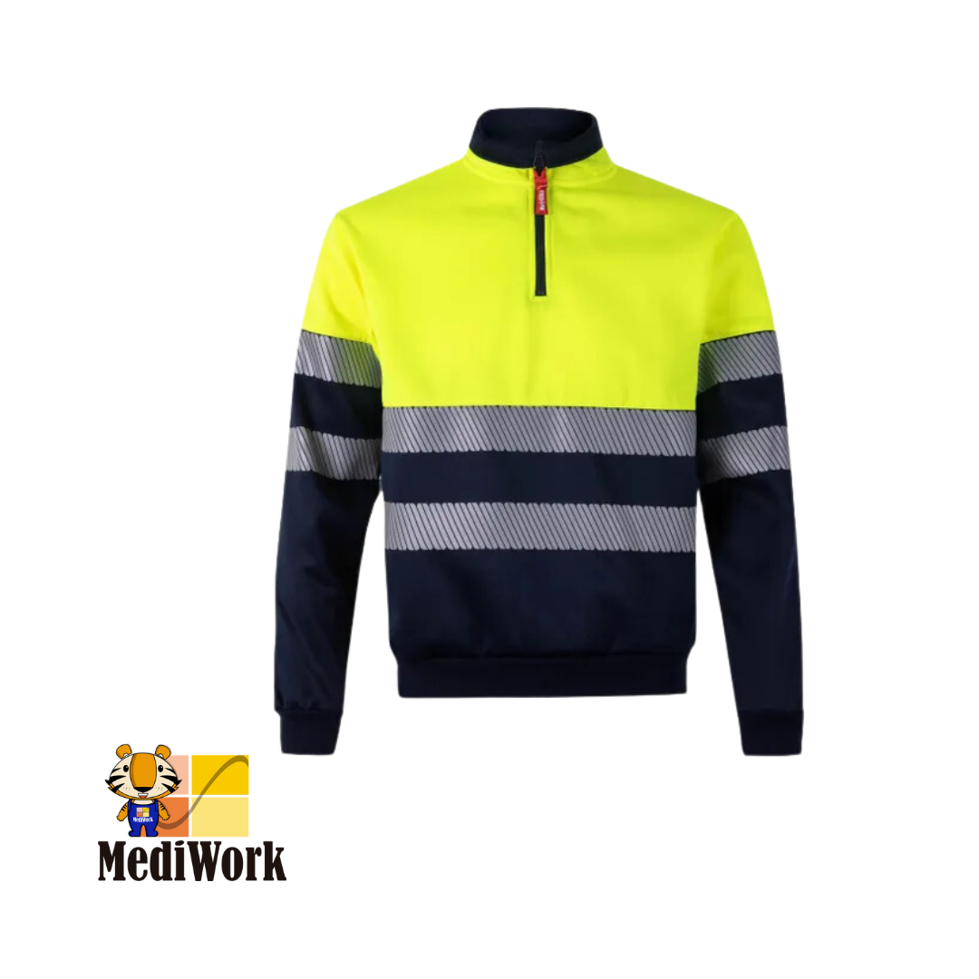 Sudadera bicolor cremallera SERIE 305703 09