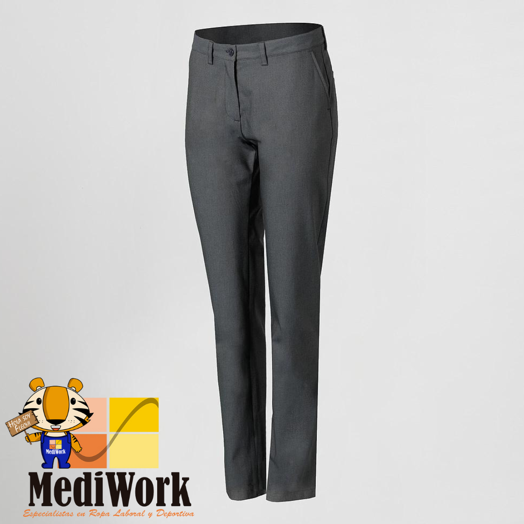 Pantalón de mujer semi ajustado talle medio 206200 02