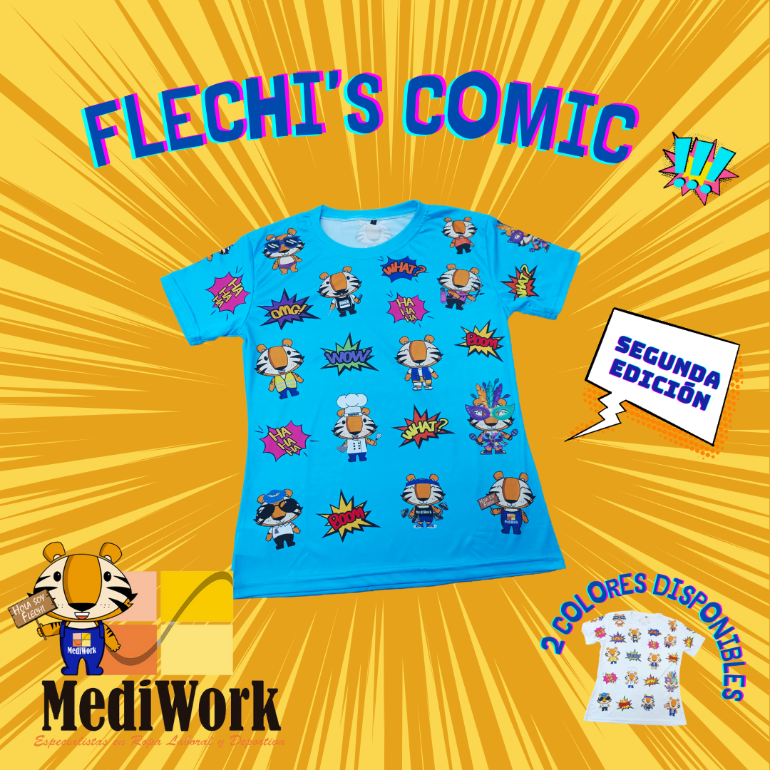 Camiseta manga corta segunda edición Flechi tipo Comic FLECHISCOMIC02 03