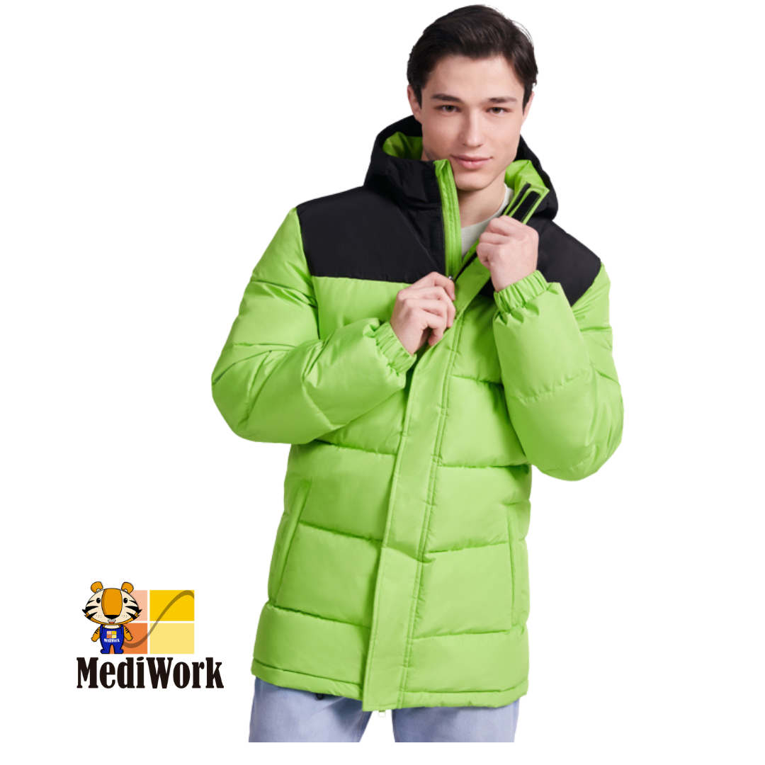 Chaqueta acolchada combinada con capucha fija 5075 03