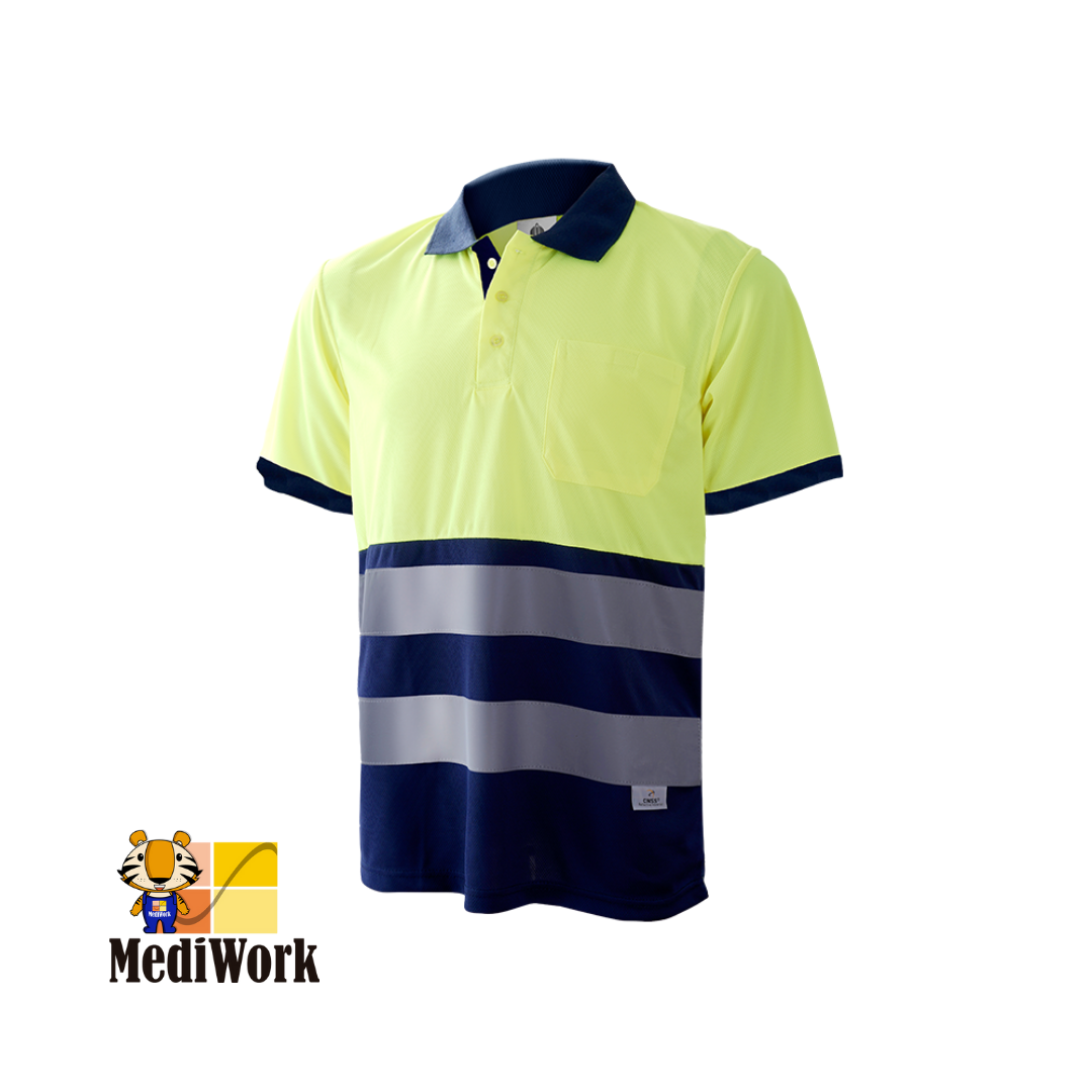 Polo algodón de manga corta combinado (AV) 1201A 07