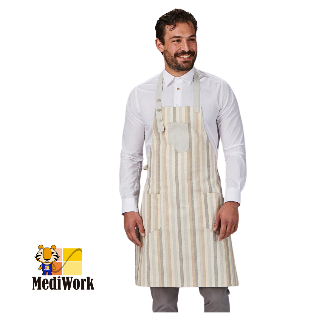  DELANTAL PETO RAYAS COMBINADO 88X74 CM  100039 02