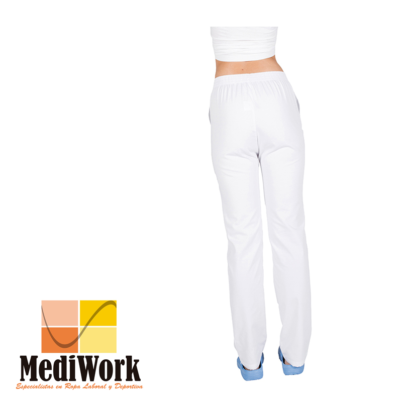 Pantalón sanitario unisex sarga blanca tallaje especial 772G00E 02