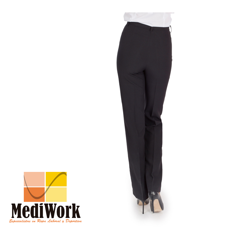 Pantalón mujer sin bolsillos negro tallaje especial 203200E 02