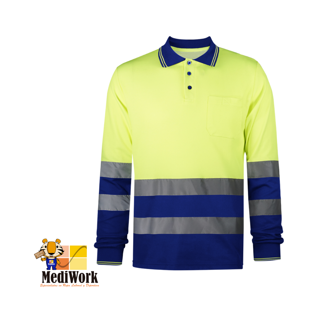 Polo Piqué Manga Larga Combinado AV WR.2.302 11