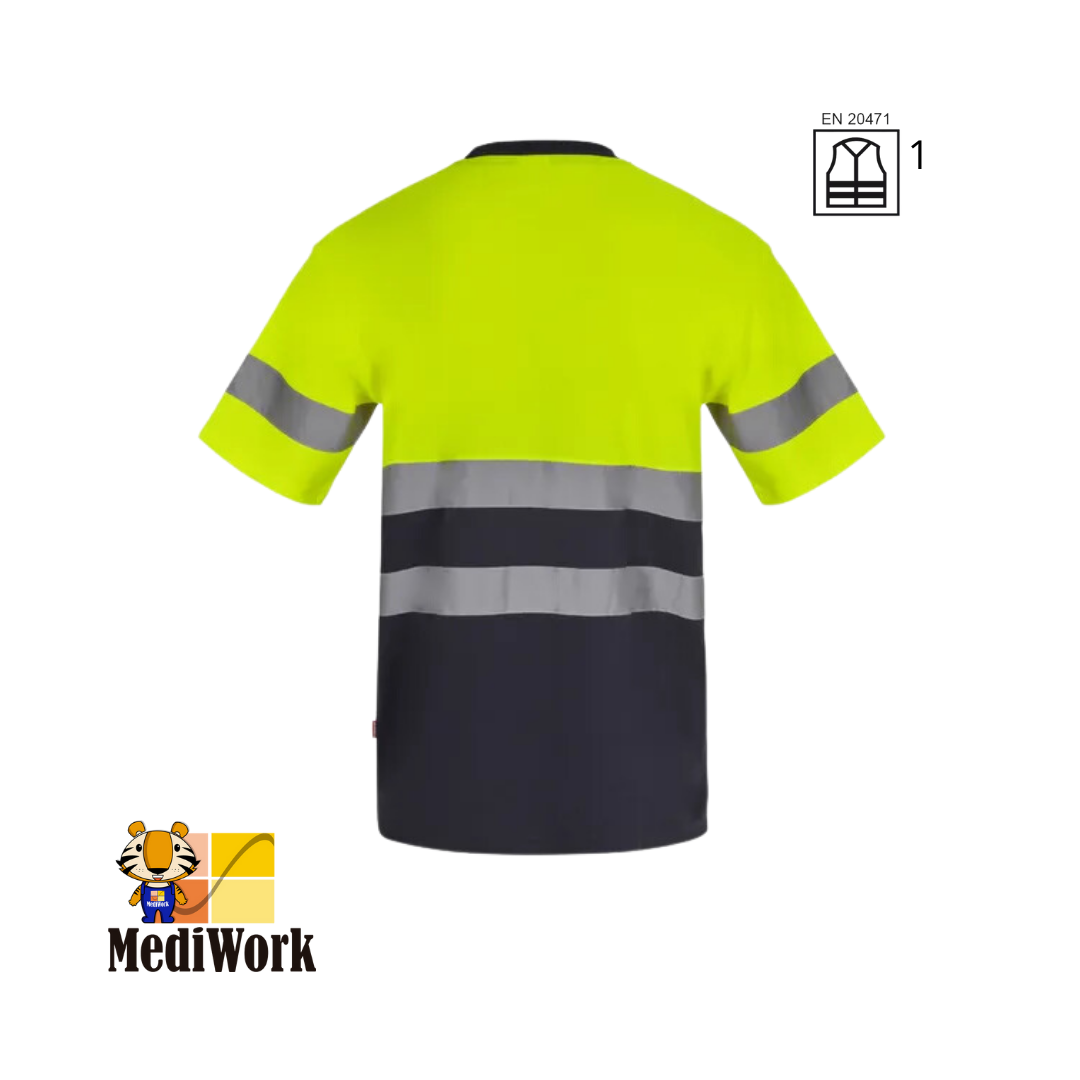 Camiseta algodón Bicolor MC AV. Ref. 305613 E 09
