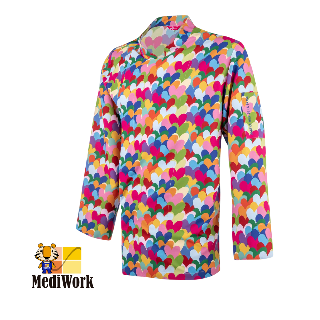  Chaqueta de Cocina Unisex Heart Algodón Agatha 900003 02