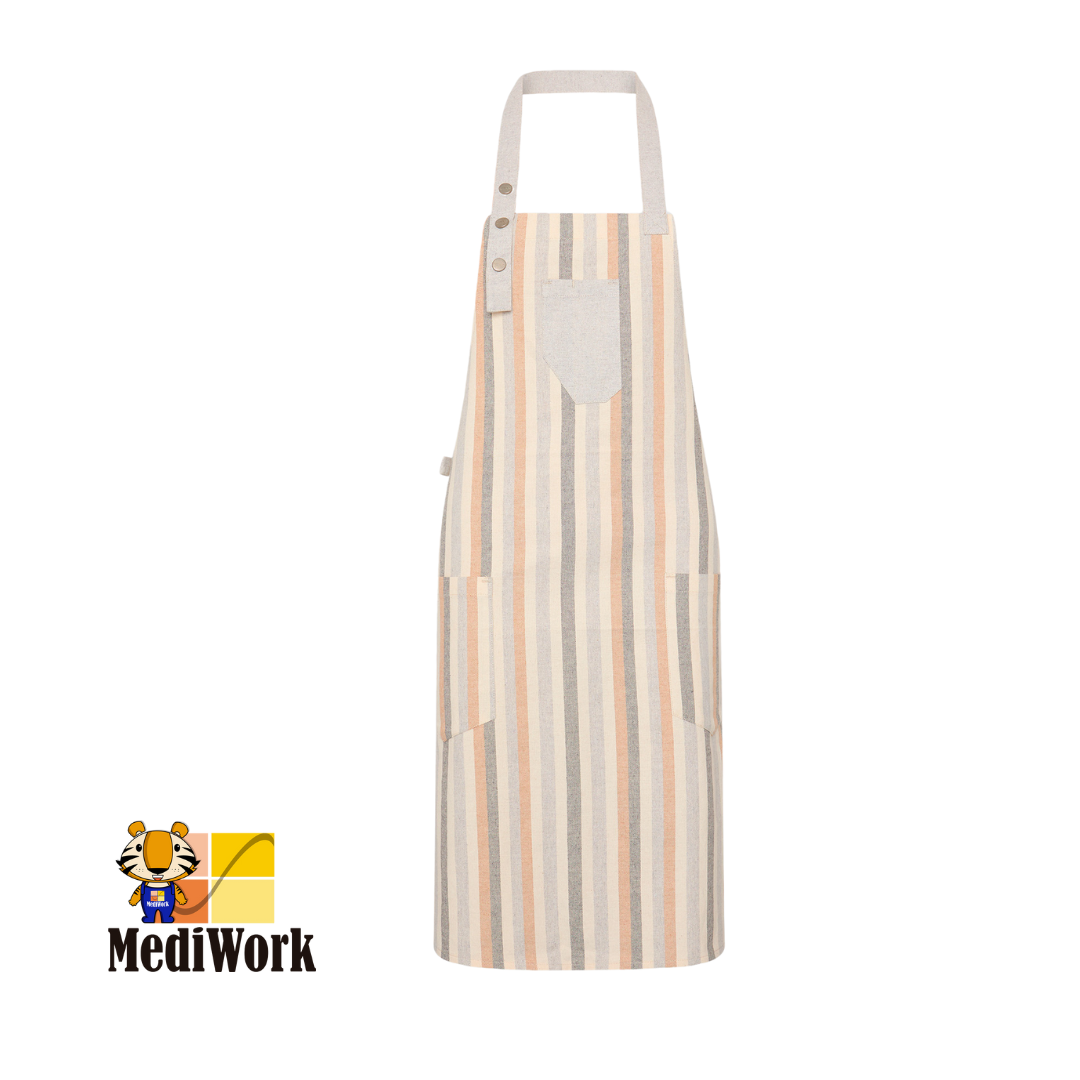  DELANTAL PETO RAYAS COMBINADO 88X74 CM  100039 02