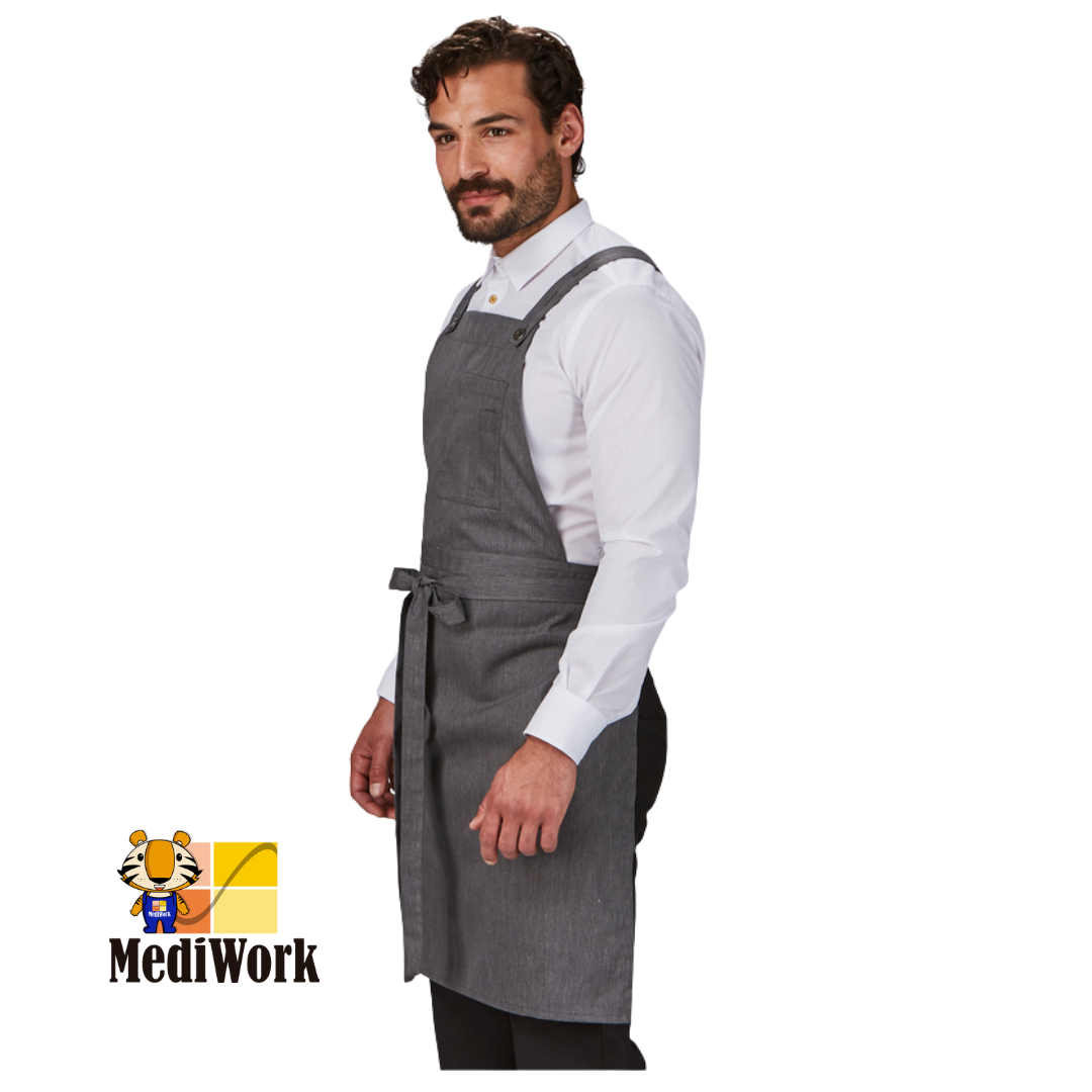  DELANTAL PETO BOLSILLO CARTERA SARGA RECICLADA 88X74 CM  100046 02